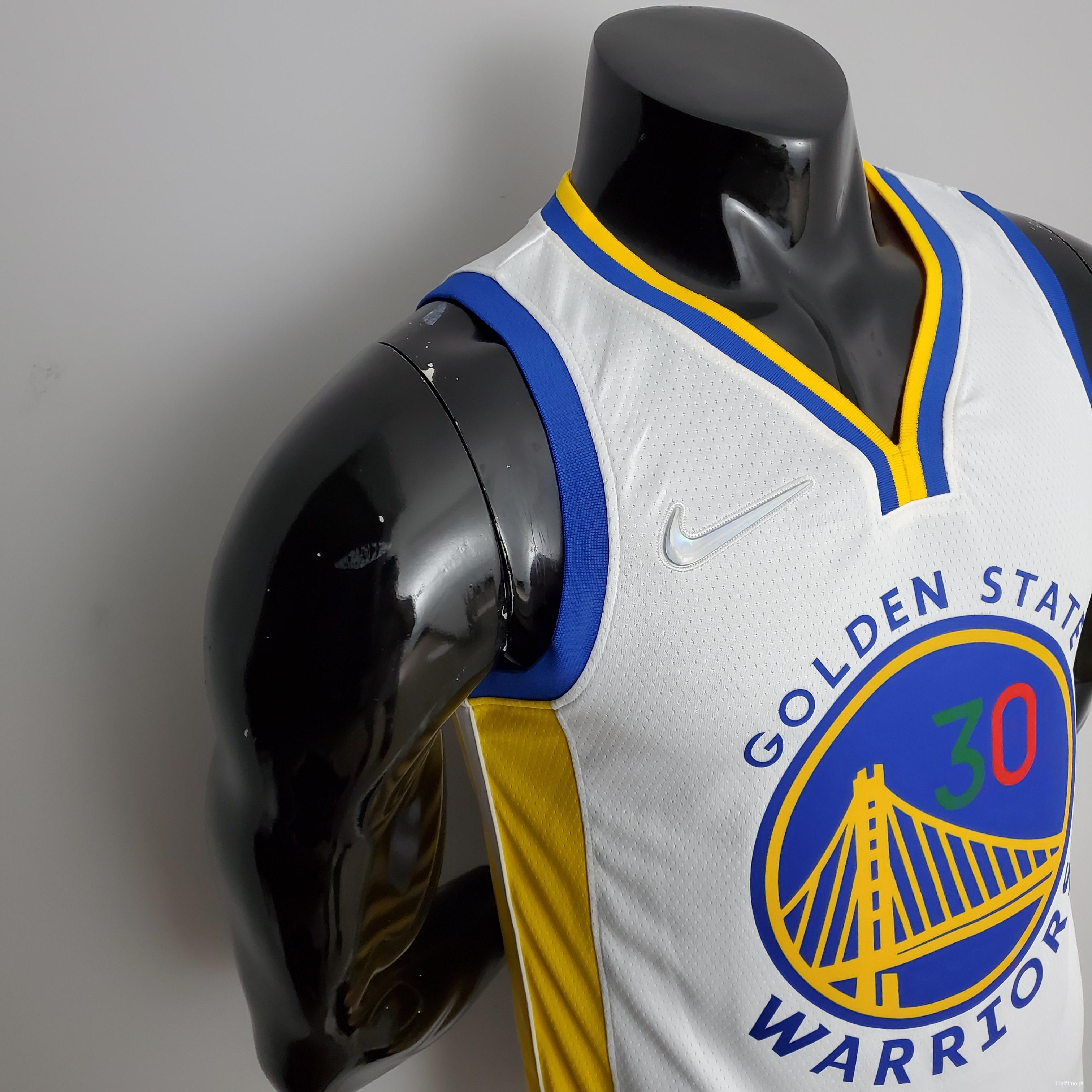 75th Anniversary Golden State Warriors Curry #30 Mexico Edition White NBA Jersey