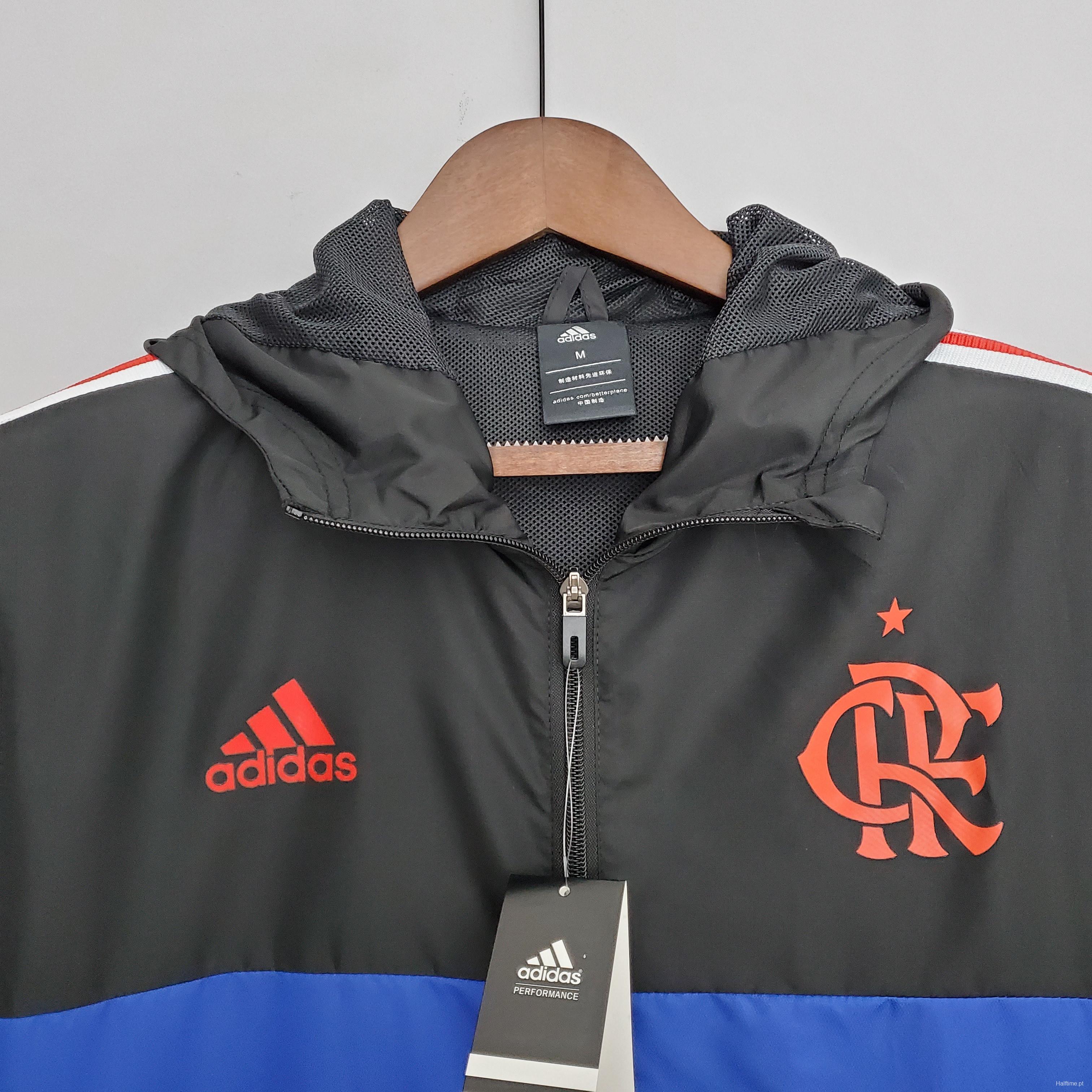 2022 Flamengo Windbreaker Black Blue