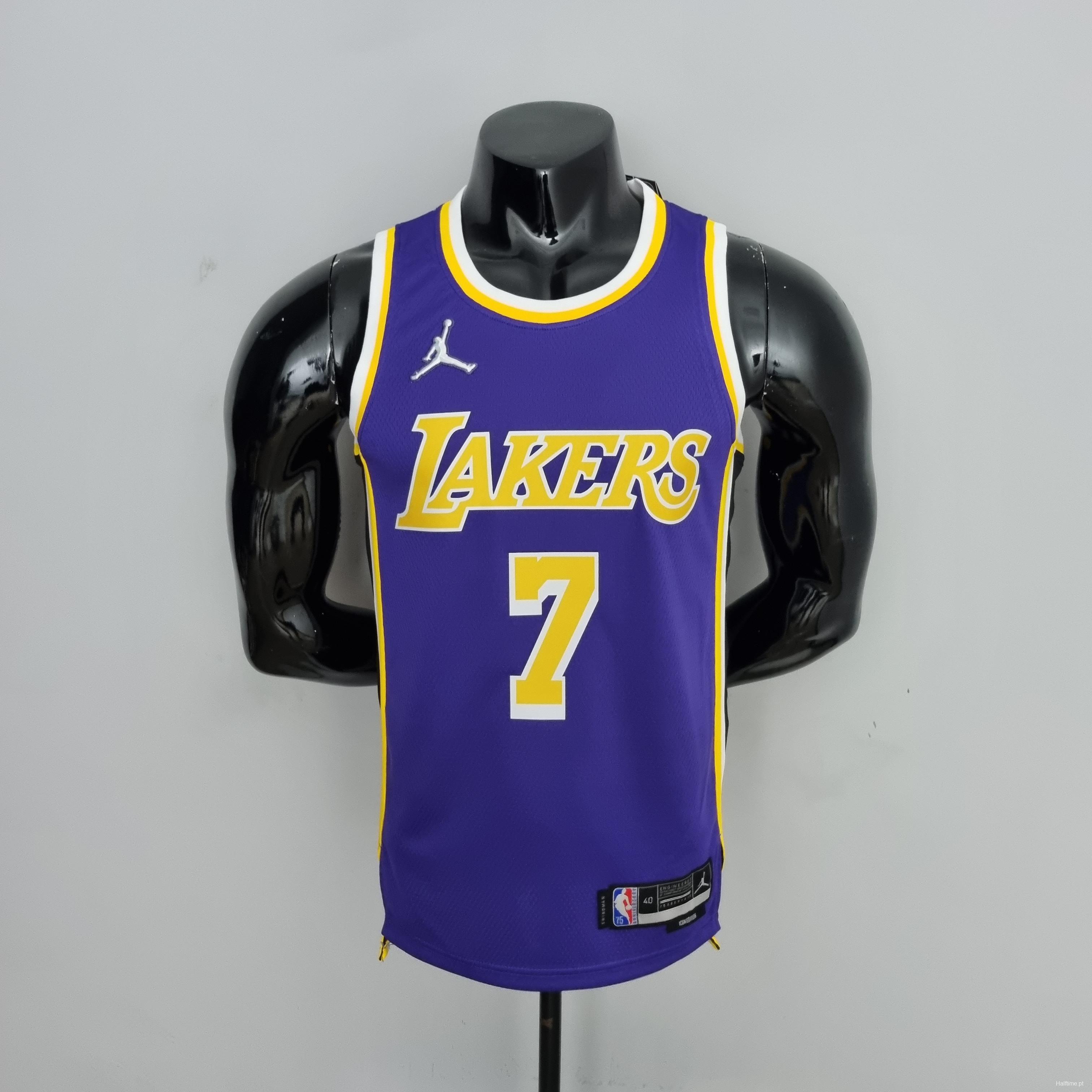 75th Anniversary Anthony #7 Los Angeles Lakers Jordan Purple NBA Jersey