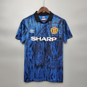 Retro 92/93 Manchester United in the away Soccer Jersey