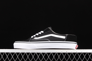 Vans Old Skool black and white low gang classic semi-drag Loafers Shoes VN0A3MUS6BT