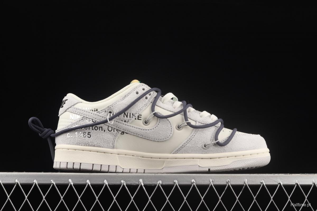 OFF-White x NIKE DUNK Low OW suede SB buckle rebound fashion casual board shoes DJ0950-115