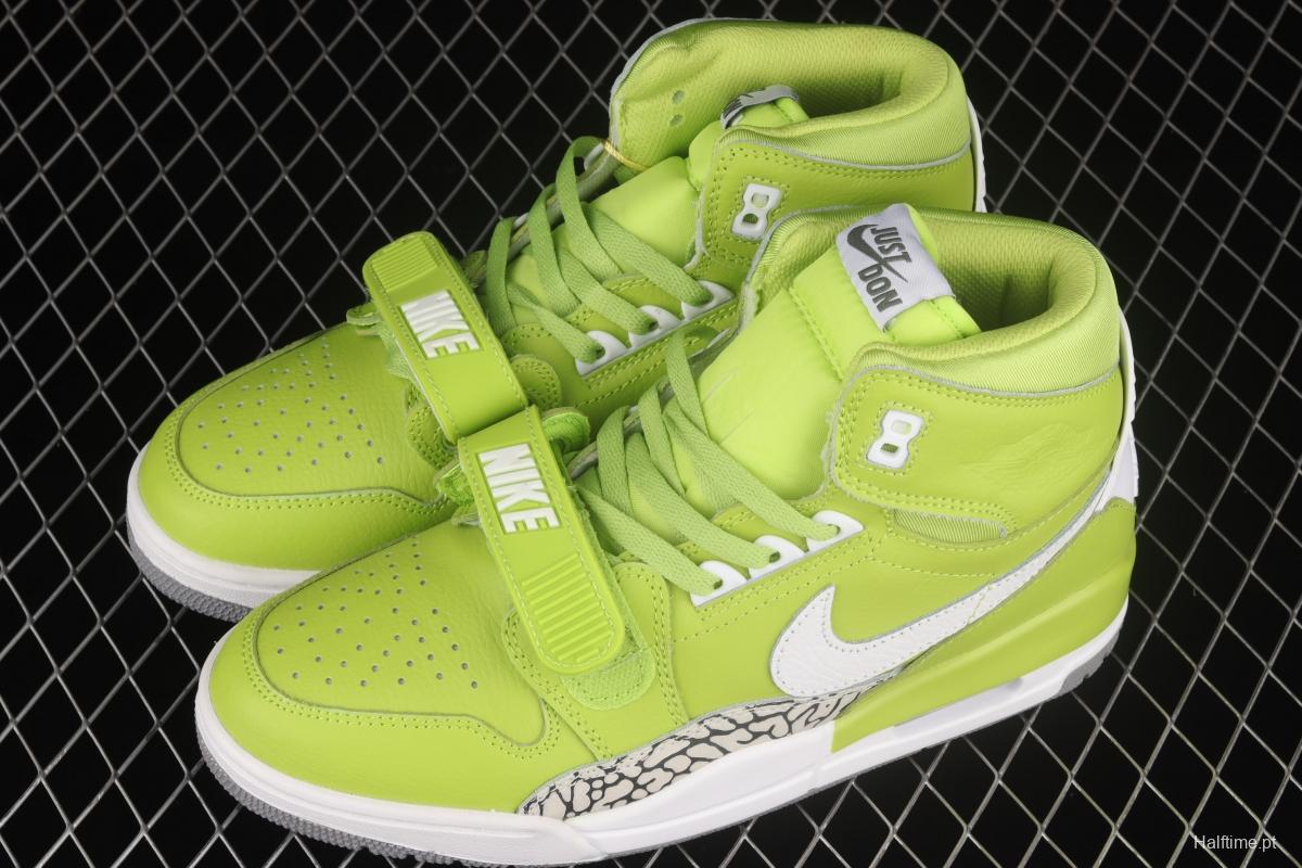 Jordan Legacy 312 apple green color Velcro three-in-one board shoes AQ4160-301