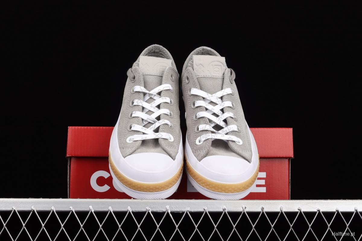 Clot x ConverseChuck 70 OX Paloma Edison Chen co-signed light gray low-top casual board shoes 171840C