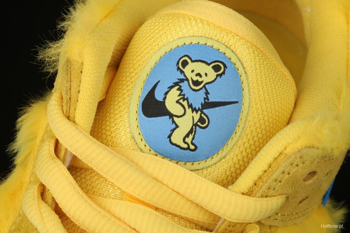 Grateful DeAdidas x NIKE SB DUNK Low Yellow Bear joint style yellow and blue bear sports skateboard shoes CJ5378-700