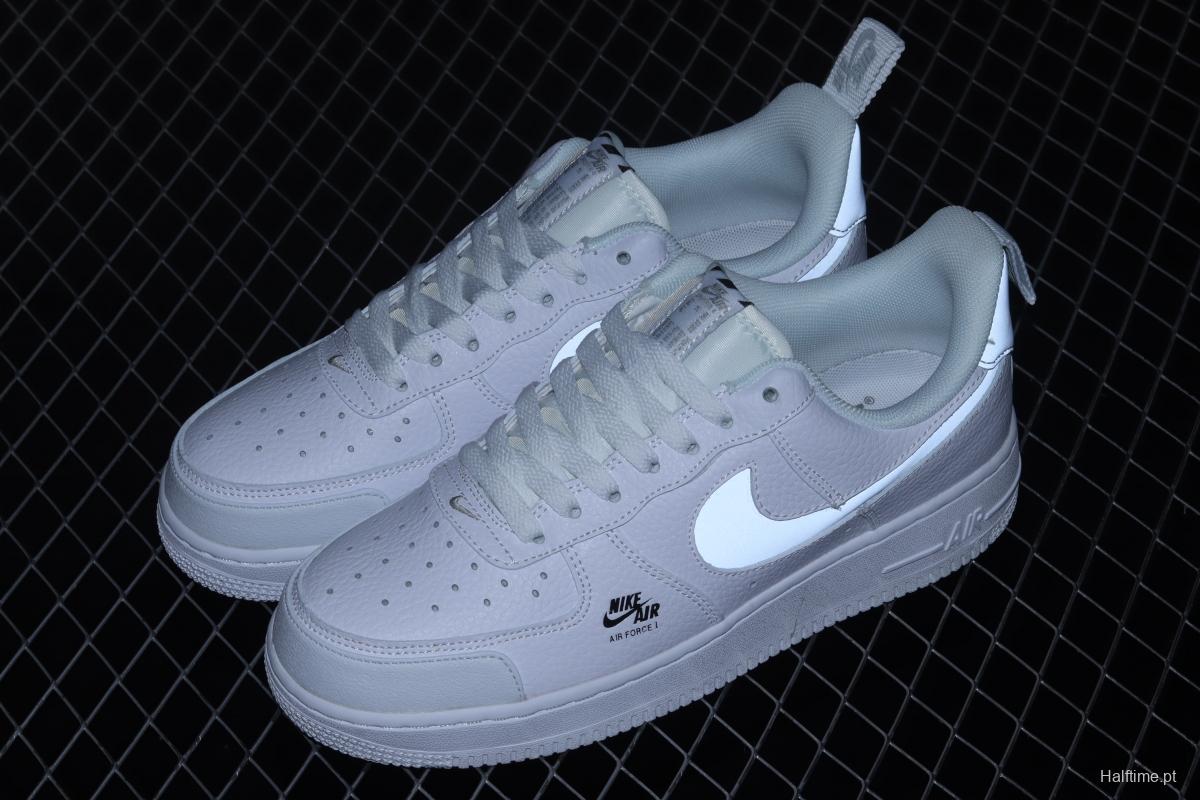 NIKE Air Force 1 Premium ShAdidasow Grey side Logo3M reflective low upper shoes CV3039-100