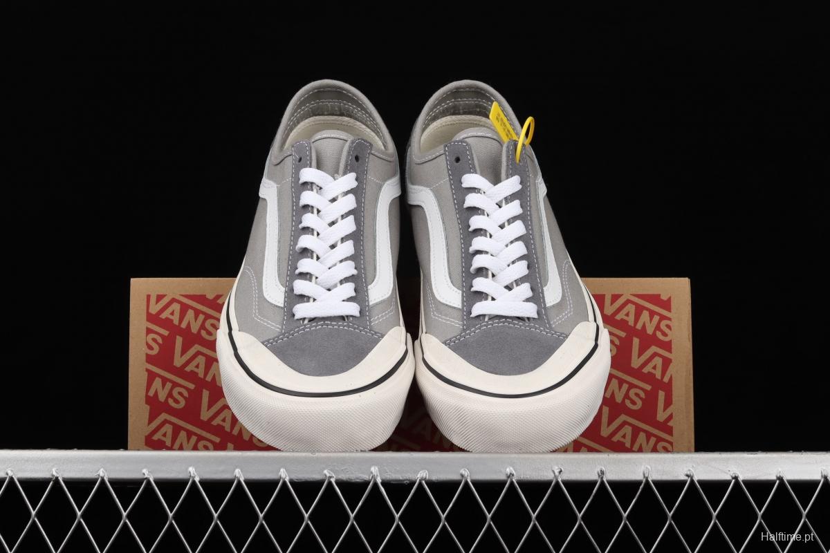 Vans Style 36 gray and white crescent toe low upper shoes VN0A3MVL195