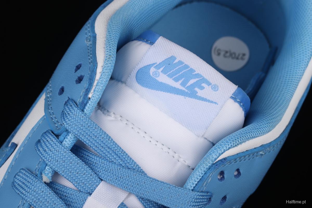 NIKE DUNK Low University Blue White Blue North Carolina White Blue Slam Dunk Series low side Leisure Sports Skateboard shoes DD1391-102