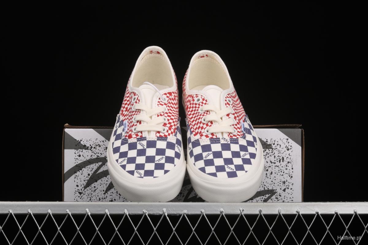 Vans Vault OG Authentic Lx high-end branch line impact color checkerboard retro low-side canvas skateboard shoes VN0A4BV91XR