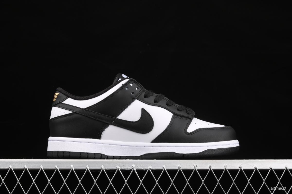 NIKE DUNK Low SB dunk series black and white gold hook low side leisure sports skateboard shoes DD1503-101