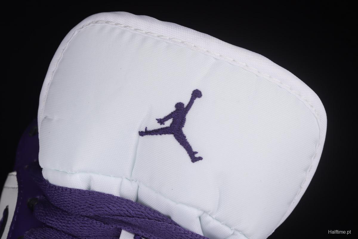 Air Jordan Low White and Purple Coat low-end Culture Leisure Sports Basketball shoes DC0774-500