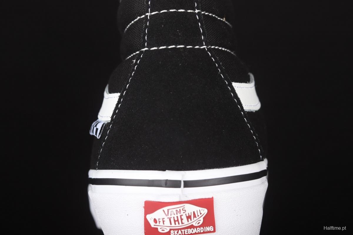 Vans Sk8-Hi black side chessboard plaid professional skateboard shoes VN0A5FCCY28