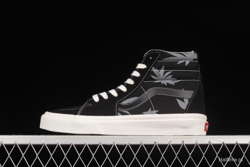 Vans Sk8-Hi Anaheim checkerboard maple leaf print high-top casual shoes VN000D5IB8C