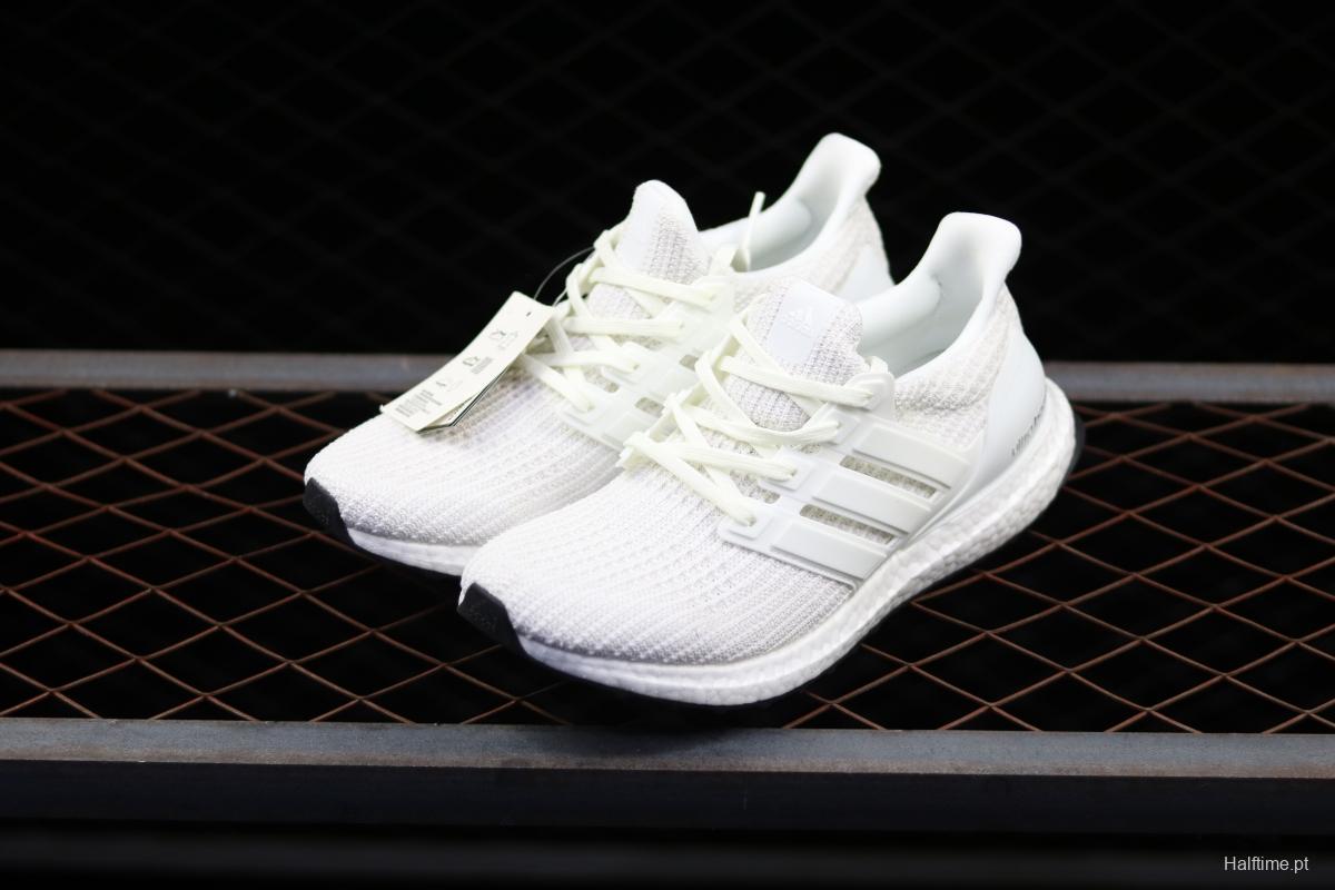 Adidas Ultra Boost 4.0BB6168 fourth generation knitted striped pure white UB