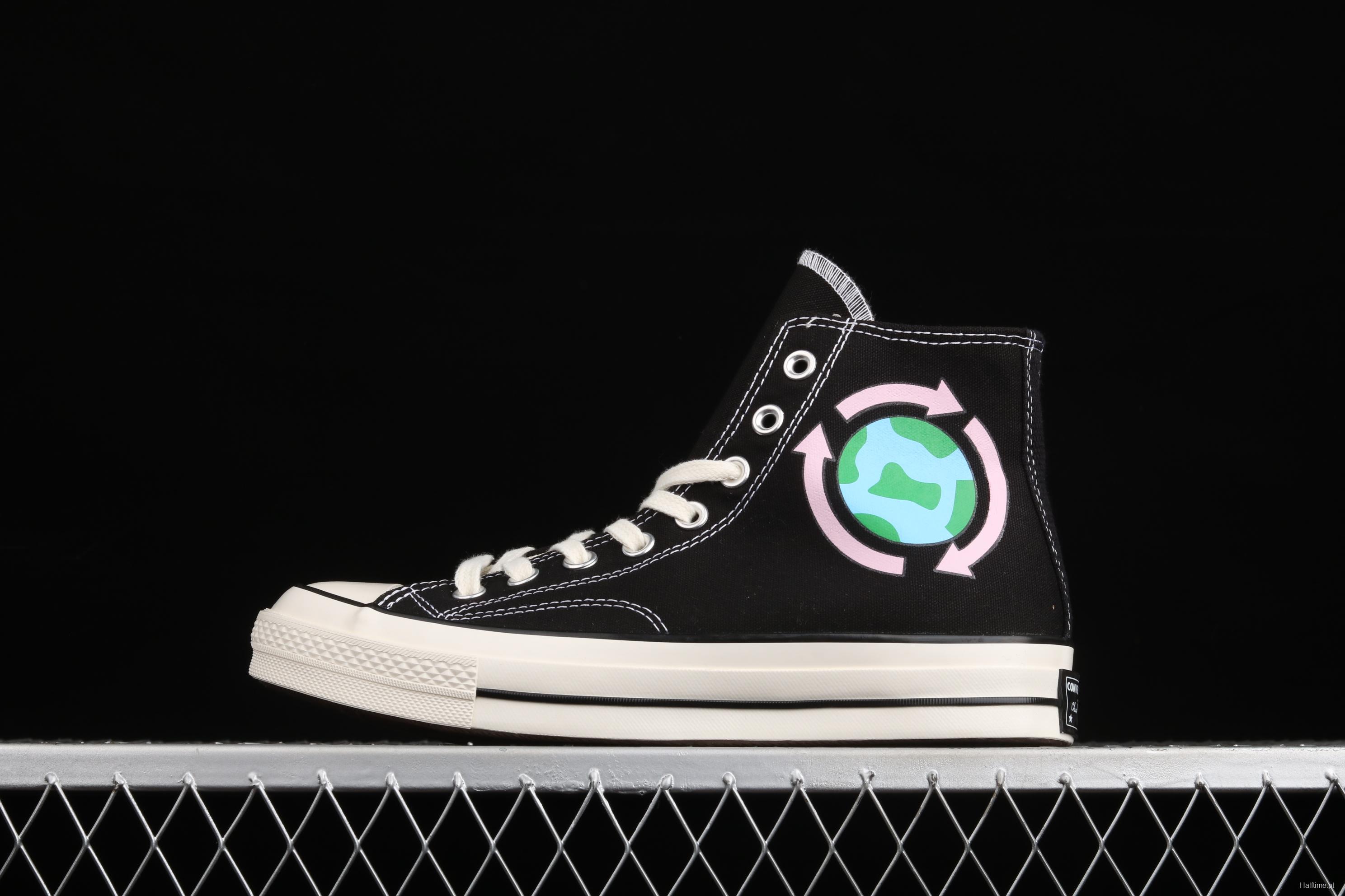 Converse Chuck Taylor All Star Seek Peace Hi Star Classic High Top Series Leisure Vulcanized Board shoes 162050C