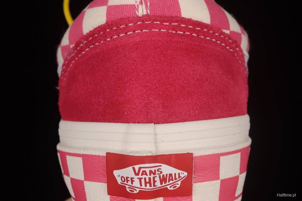 Vans Style 36 Anaheim Pink and White Checkerboard Low Help Casual Board Shoes VN0A38GF2U9