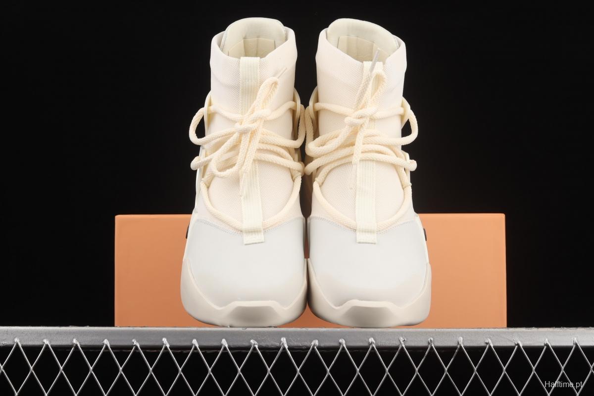 FOG x Air Fear of God 1 Oatmeal co-signed Gao Bang Pearl White Color AR4237-100