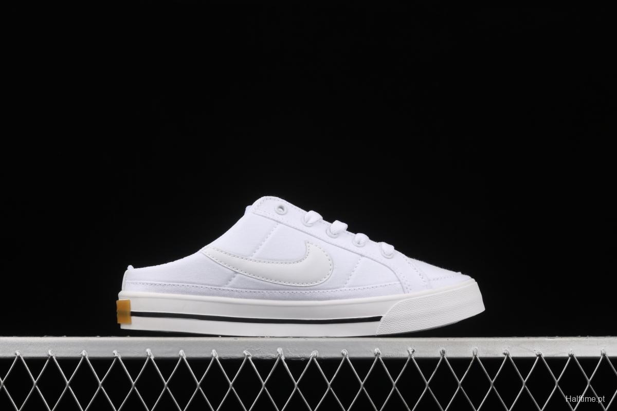 NIKE Court Legacy Mule classic retro fashion street canvas leisure semi-drag DB3970-100