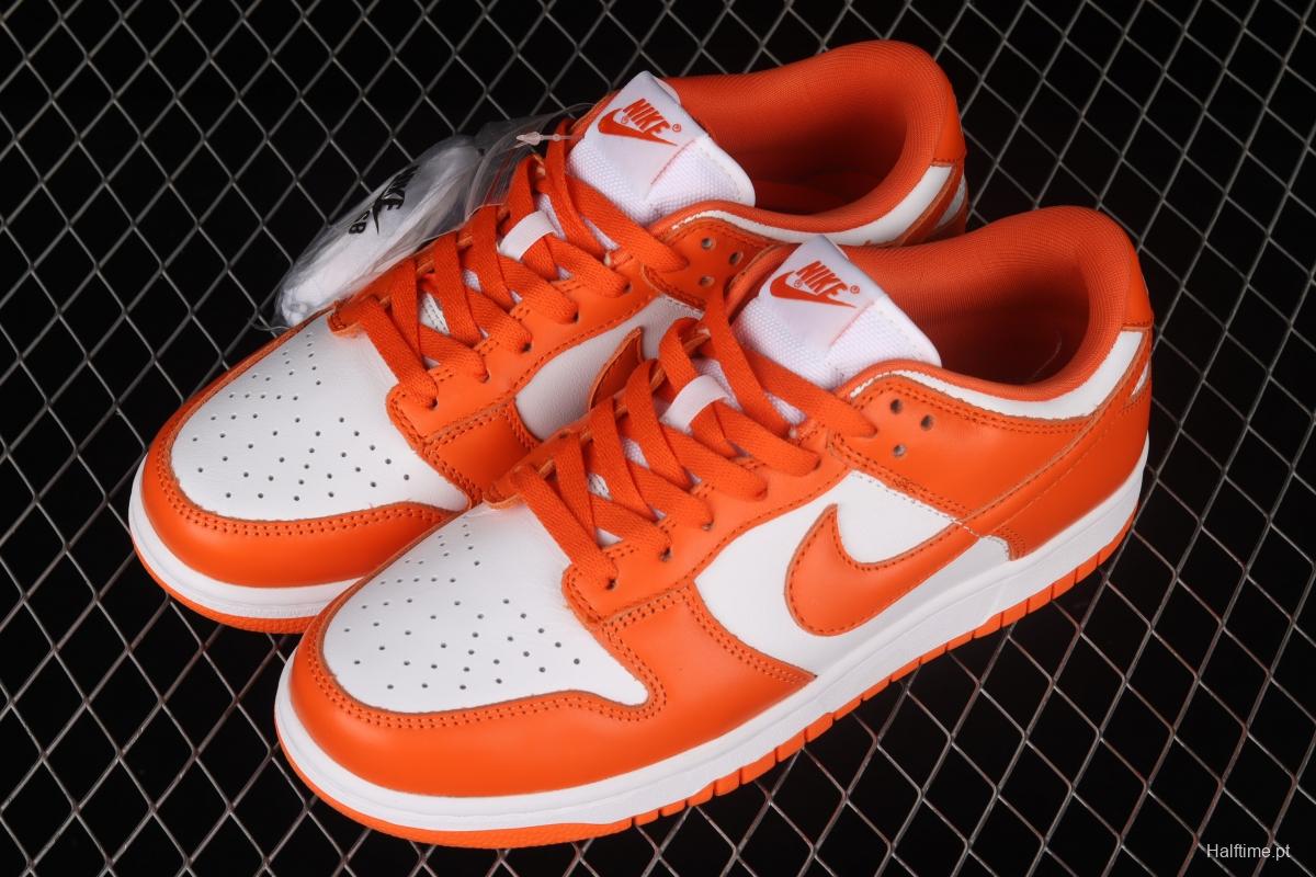 NIKE SB DUNK Low Pro Syracuse white orange board shoes CU1726-101