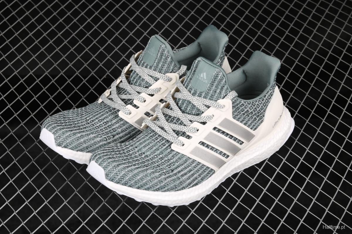 Adidas Ultra Boost 4.0 Pale Mint Green CM8272 the fourth generation of knitted striped mint green UB