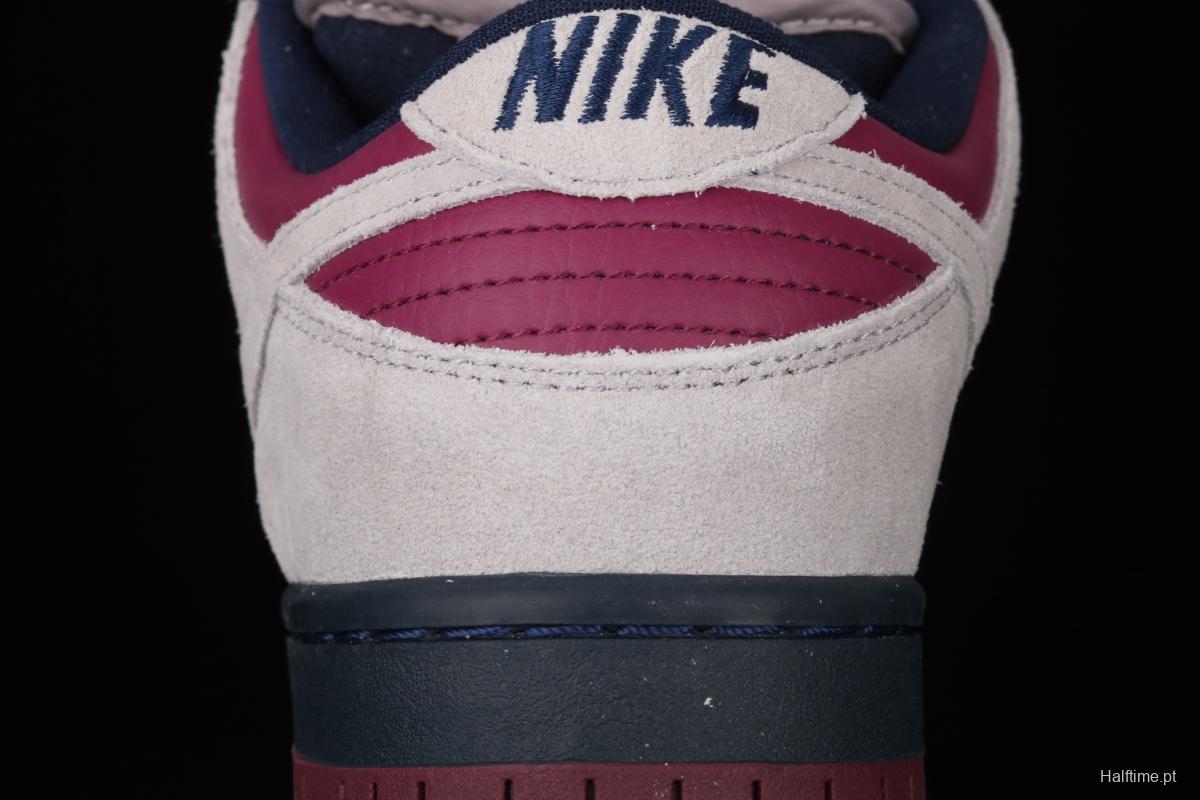 NIKE DUNK Low SB True Berry Bordeaux red and gray dunk series low-side leisure sports skateboard shoes BQ6817-001