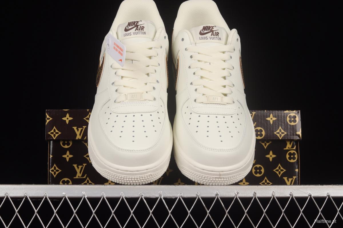 LV x NIKE Air Force 1'07 Low joint custom low-top casual sneakers KV3696-880