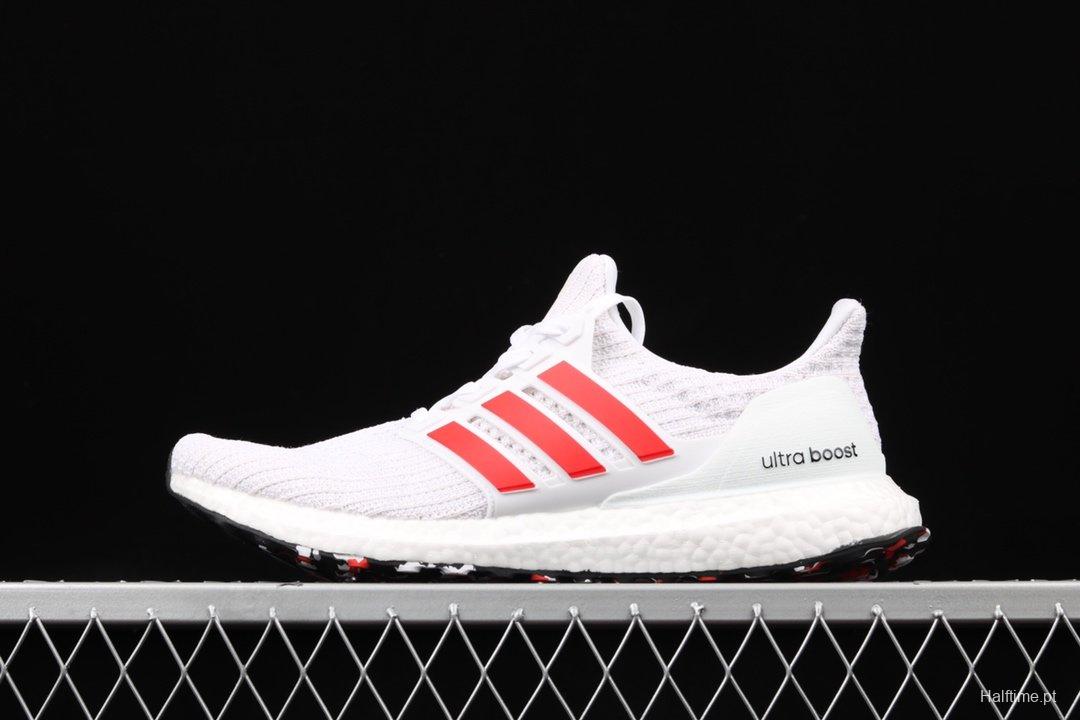 Adidas Ultra Boost 4.0DB3199 fourth generation knitted striped white and red UB