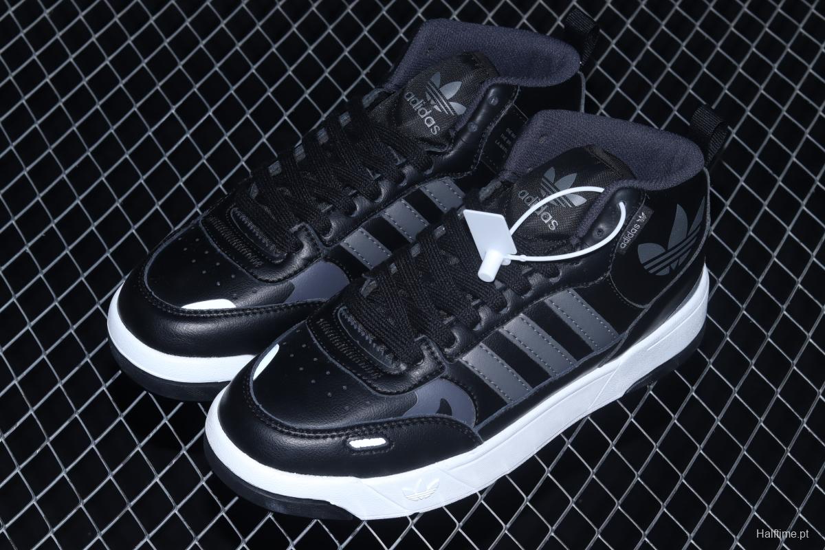 Adidas Post UP H00165 Darth clover middle top casual basketball shoes