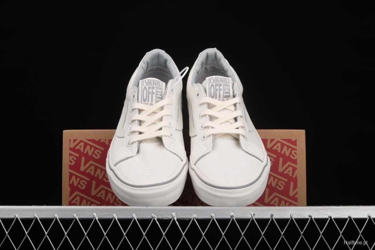 Vans Sk8-Low beige low-top embroidered coconut casual canvas shoes VN0A4UWI4WT