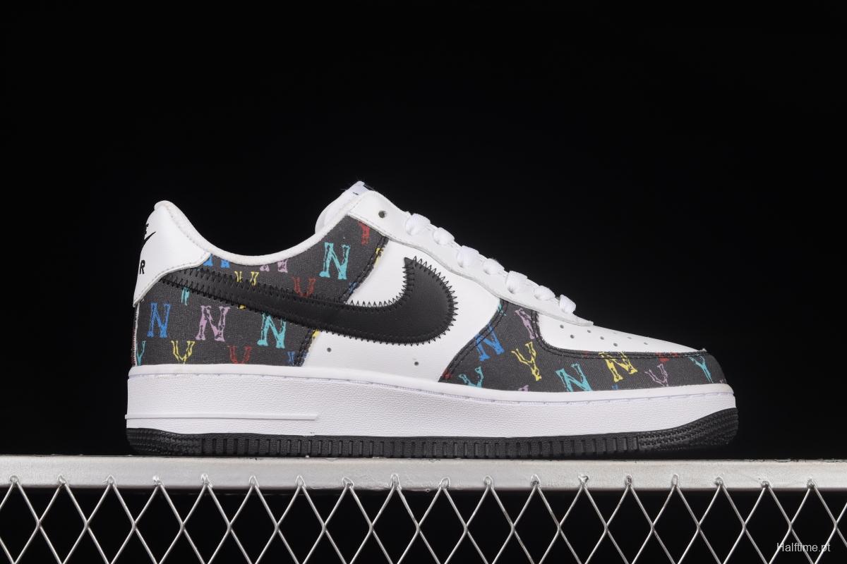 NIKE Air Force 1'07 Low MLB Yankees Joint Name Starry Color Low-Top Casual Sneakers 315122-444