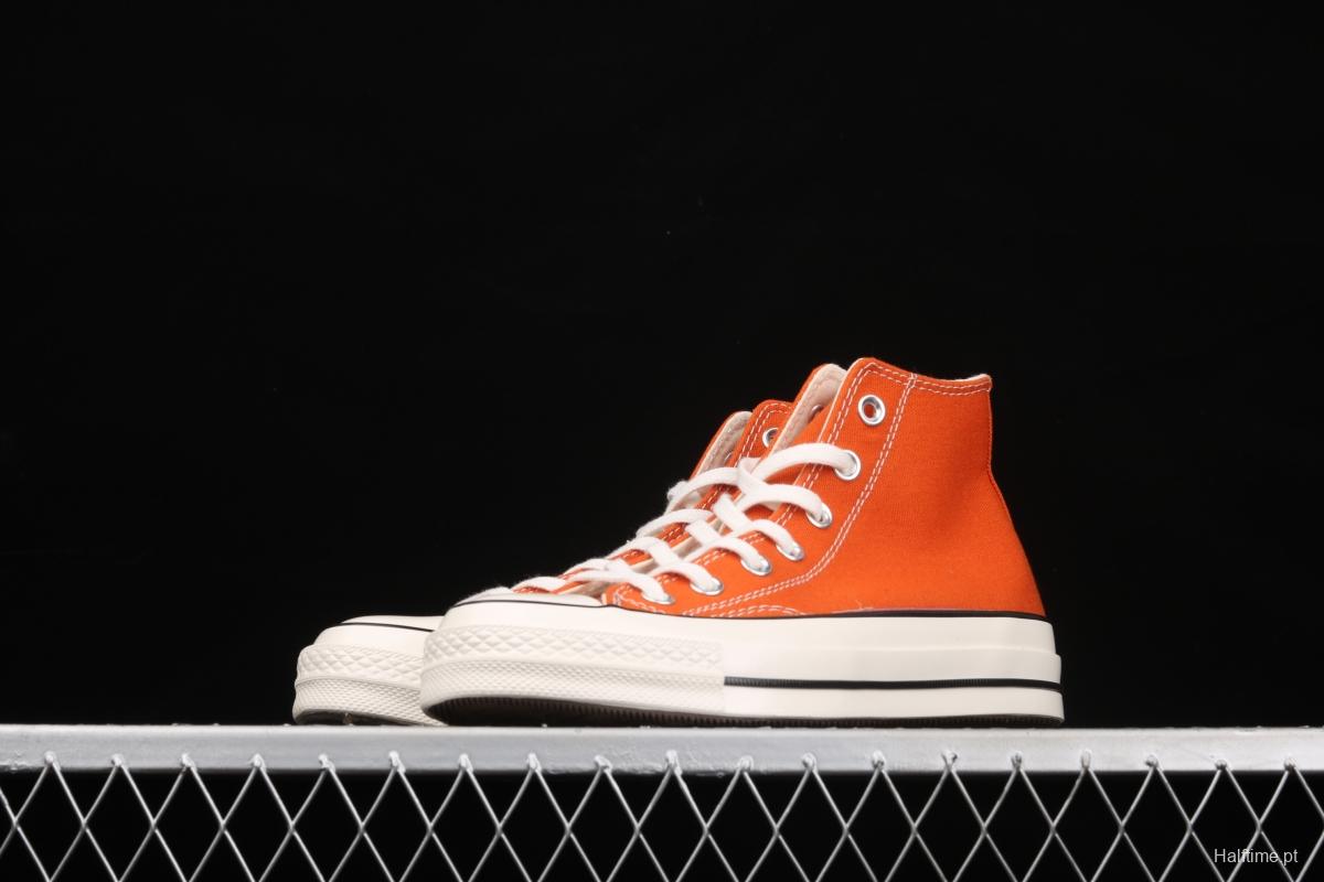 Converse Chuck 70s spring new color bonfire orange matching high-top casual board shoes 171475C