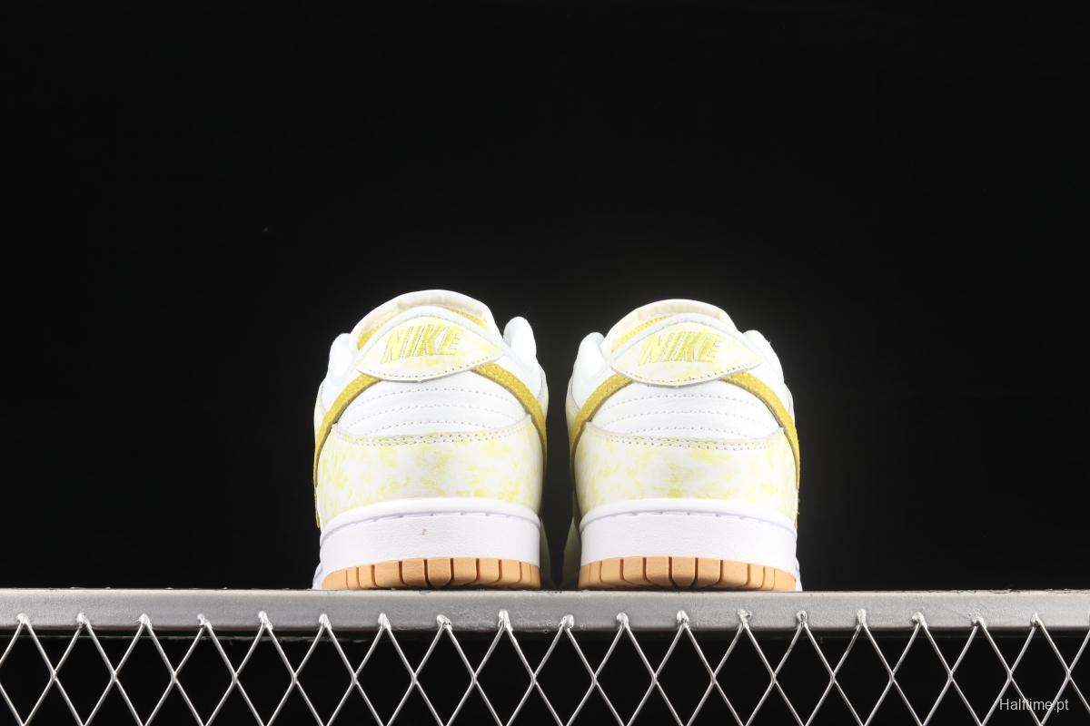 NIKE SB DUNK Low Prm yellow and white color SB buckle rebound fashion leisure board shoes DM9467-700