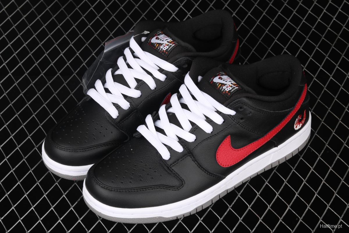 NIKE DUNK Low Premium 2020 black and red shrimp low-side leisure sports skateboard shoes 313170-060