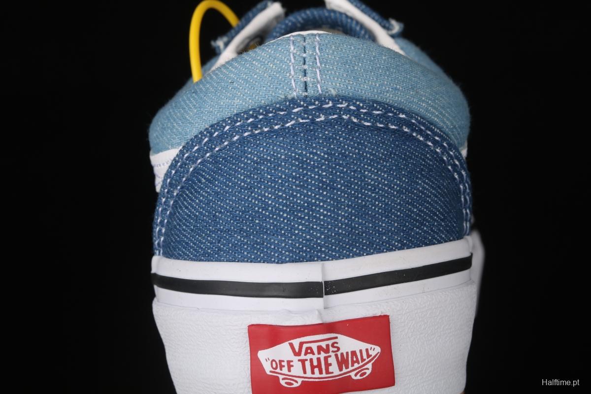 Vans Style 36 half-moon jeans blue side stripes low-edge sports board shoes VN0A38G1Q69