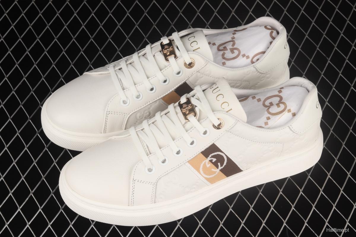 Gucci Screener GG High-Top Sneaker double G embossed leisure shoes series leisure board shoes 02JPO68305