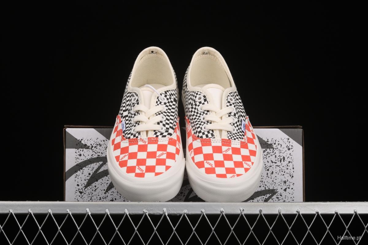 Vans Vault OG Authentic Lx high-end branch line impact color checkerboard retro low-side canvas skateboard shoes VN0A4BV91XL