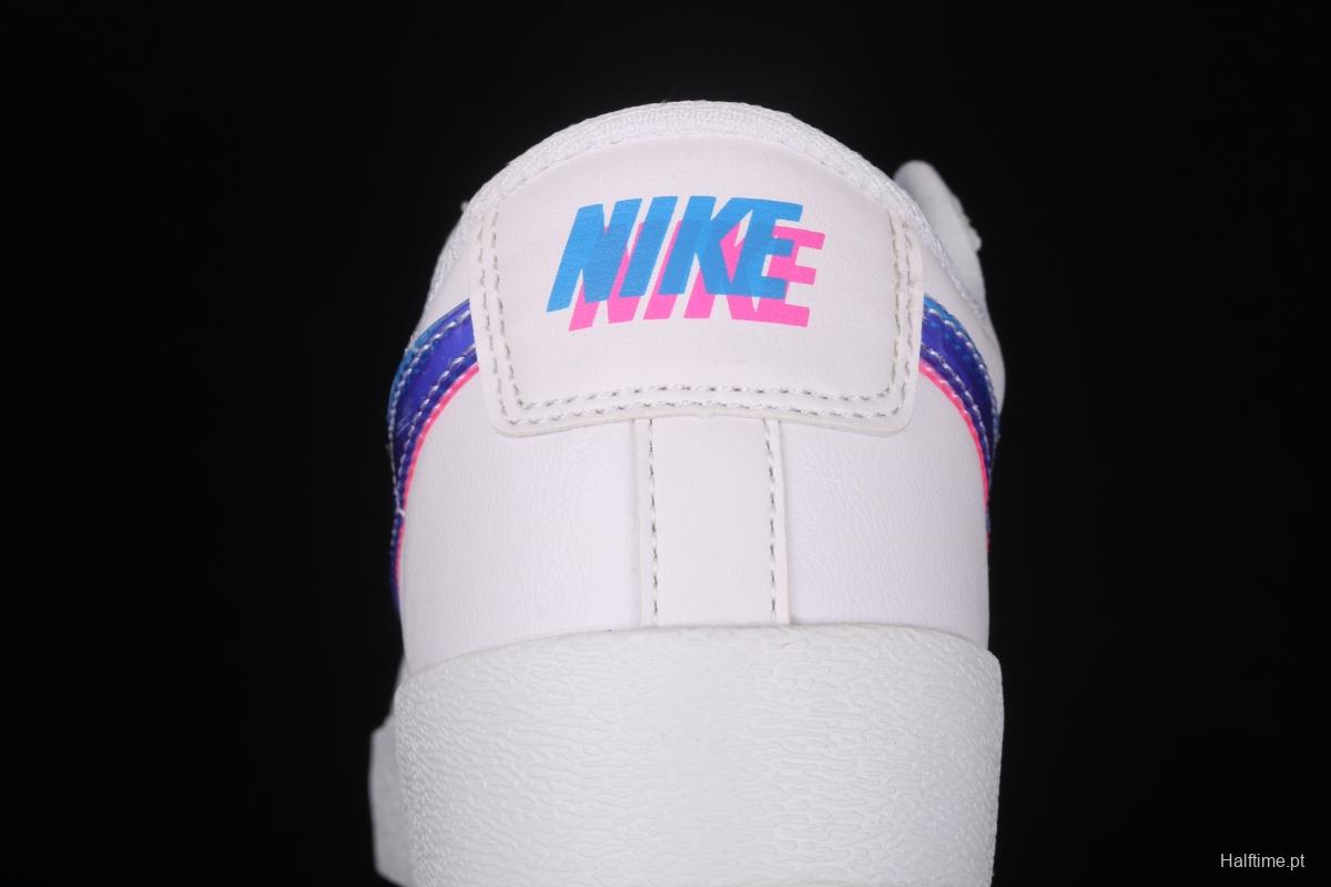 NIKE Blazer Low PRM Trail Blazers two-color Swoosh leisure sports board shoes 454471-176