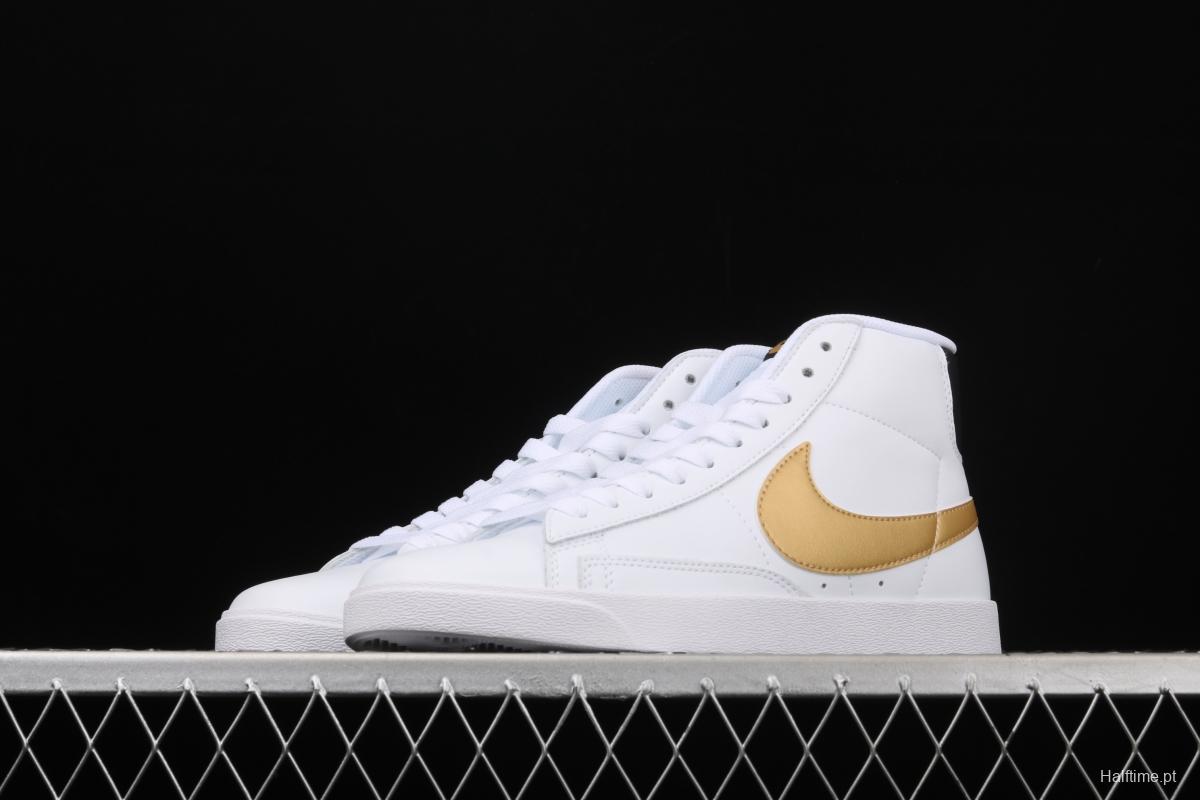 NIKE Blazer Mid Retro Trail Blazers Leather High-top Leisure Sports Board shoes AV9375-107