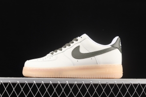 NIKE Air Force 1y07 Low raw rubber haze grey low upper casual board shoes CJ1608-100