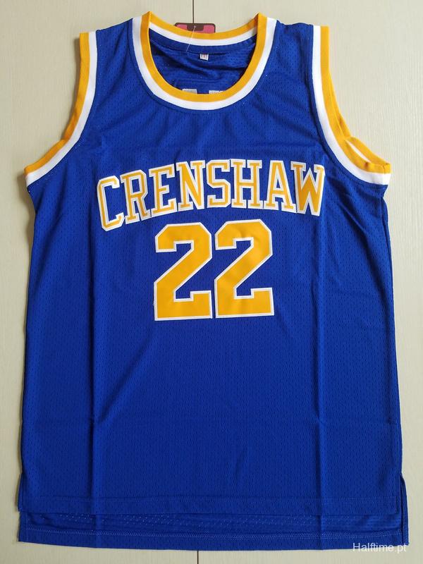 Quincy McCall 22 Crenshaw High School Blue Basketball Jersey Love and Basketball