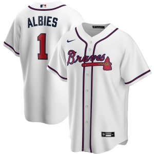 Youth Ozzie Albies White Home 2020 Player Team Jersey