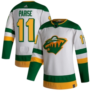 Men's Zach Parise White 2020-21 Reverse Retro Player Team Jersey