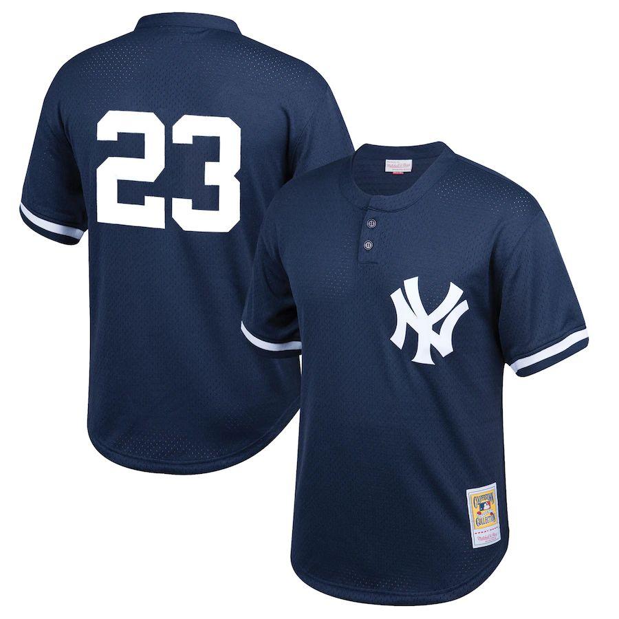 Youth Navy Cooperstown Collection Wild Pitch Throwback Jersey