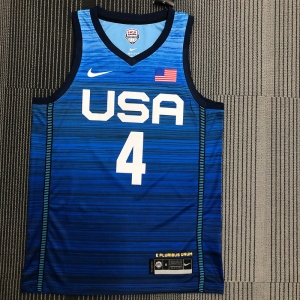 Thai Version Men's Bradley Beal Navy USA Basketball Player Jersey