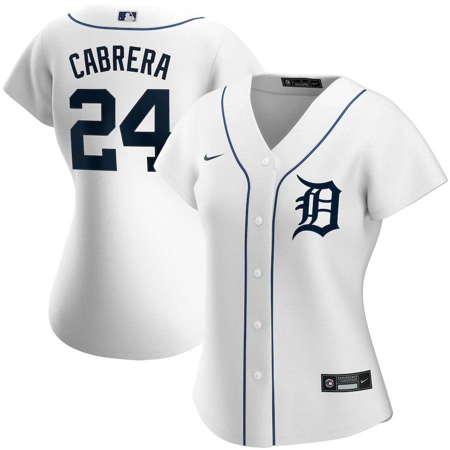 Women's Miguel Cabrera White Home 2020 Player Team Jersey