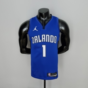 75th Anniversary McGrady #1 Orlando Magic Blue NBA Jersey