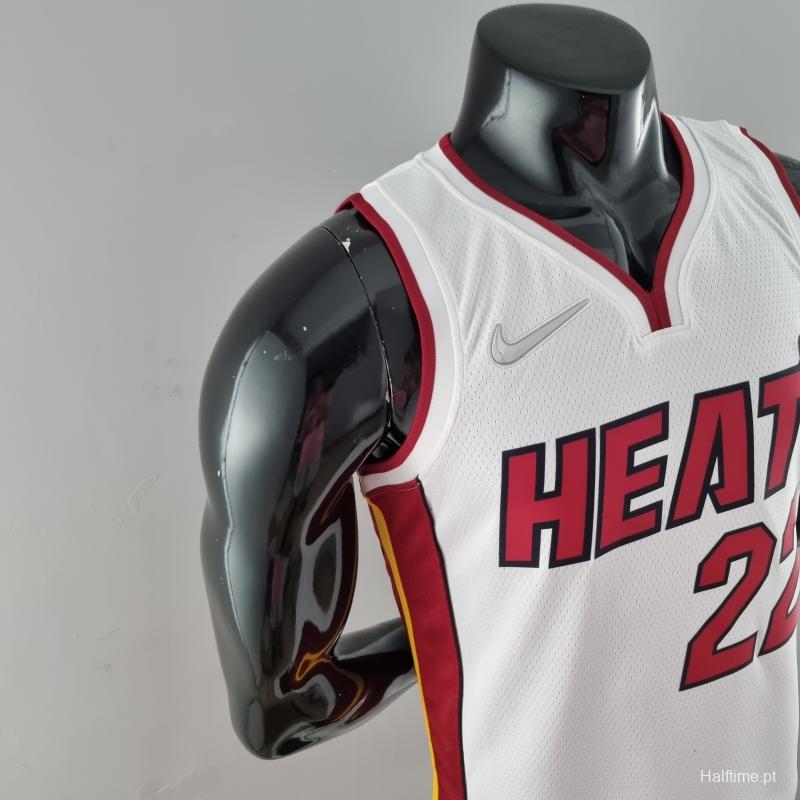 75th Anniversary Miami Heat BUTLER#22 White NBA Jersey