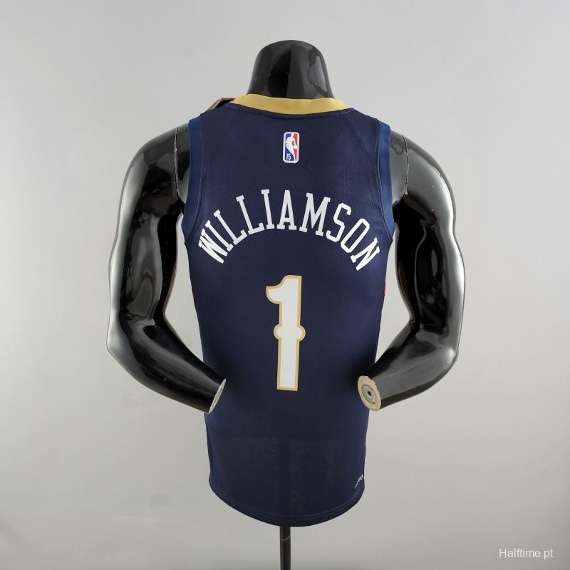 75th Anniversary New Orleans Pelicans Williams #1 Navy Blue NBA Jersey