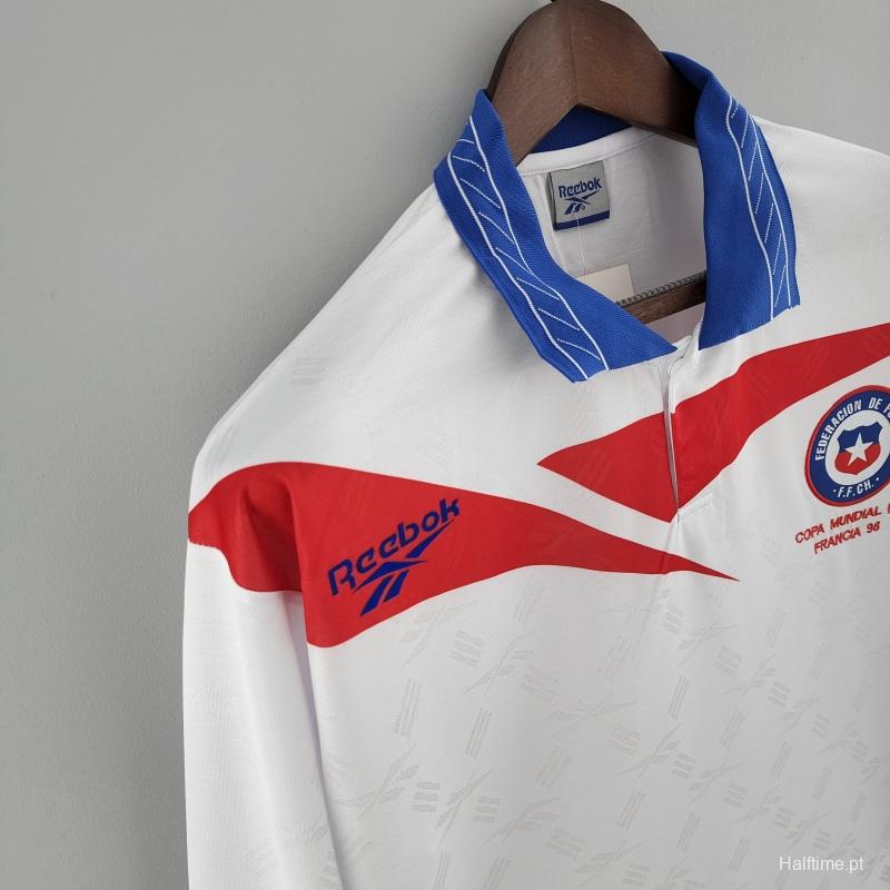 Retro Long Sleeve Chile 1998 Away Soccer Jersey