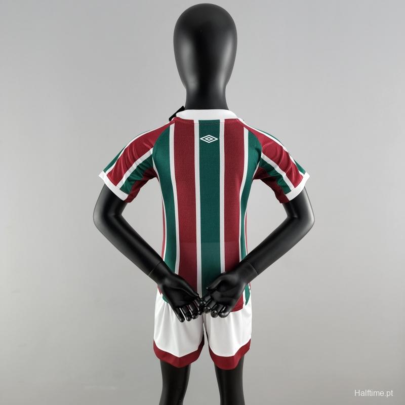 22/23 Kids Kit Fluminense Home Size16-28 Soccer Jersey